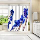Bay Isle Home™ 71" x 74" Shower Curtain Palms by Suren Nersisyan Polyester in Blue | 71 H x 74 W in | Wayfair BRSD5768 27549208