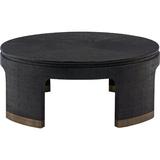 Bernhardt Dubois Coffee Table Rattan/Wicker/Metal in Black/Yellow | 18 H x 44.12 W x 44.12 D in | Wayfair 421015