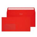 Blake Creative Colour DL+ 114 x 229 mm 120 gsm Wallet Peel & Seal Window Envelopes (206W) Pillar Box Red - Pack of 500