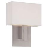 WAC Lighting Manhattan 7 1-Light LED 2700K Aluminum Wall Sconce in Nickel