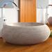 Maestro Bath Stone Handmade Circular Vessel Bathroom Sink in Brown | 5.9055 H x 17.7165 D in | Wayfair nat-fij-beg