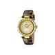 Lotus Women's Quartz Watch with Gold Dial Analogue Display and Brown Leather Strap 15912/6