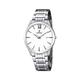Festina Men's Quartz Watch with White Dial Analogue Display and Silver Stainless Steel Bracelet F6832/1