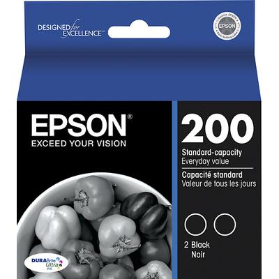 Epson 200 2-Pack Ink Cartridges - Black - T200120-D2