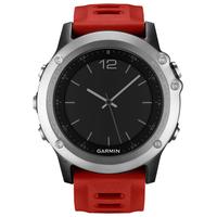 Garmin fnix 3 GPS Watch - Silver/Red - 010-01338-15