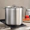 Tramontina Gourmet Aluminum Stock Pot w/ Lid Aluminum/Stainless Steel in Gray | 12.88 H x 10.75 W in | Wayfair 80120/002DS