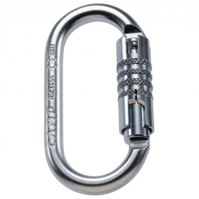 C.A.M.P. - Oval Pro 3Lock - Stahlkarabiner grau