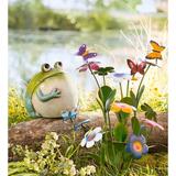 Wind & Weather Big Belly Ceramic Frog Statue Ceramic | 7.75 H x 8.75 W x 8.75 D in | Wayfair GO7534