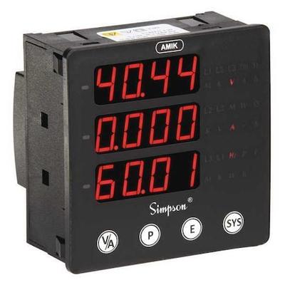 SIMPSON ELECTRIC A200 Digital Panel Meter,2.16 in. D