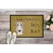 Caroline's Treasures Borzoi Spoiled Dog Lives Here Non-Slip Outdoor Door Mat Synthetics in White | 24 W x 36 D in | Wayfair BB1476JMAT