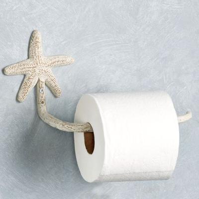 Starfish Toilet Paper Holder Weathered White , Weathered White