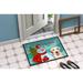 Caroline's Treasures Snowman w/ Golden Retriever Non-Slip Outdoor Door Mat Synthetics | 18 W x 27 D in | Wayfair BB1872MAT