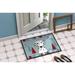 Caroline's Treasures Winter Holiday Dalmatian Non-Slip Outdoor Door Mat Synthetics | 18 W x 27 D in | Wayfair BB1706MAT