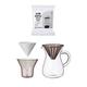 Two Cup Carafe Coffee Set by Kinto Japan for "Slow" Coffee with Extra Filters (Total of 80 Filters)