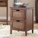 Darby Home Co Noah 2 Drawer End Table Wood in Brown | 24.2 H x 16.9 W x 14.2 D in | Wayfair DBHC5377 27433278