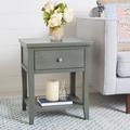 August Grove® Joanna Solid Wood End Table w/ Storage Wood in Gray | 22.2 H x 18.1 W x 15 D in | Wayfair ATGR2620 27437877