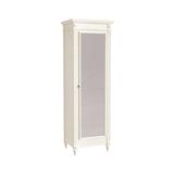 Casa Florentina Brandisi Mirrored Door Cabinet - Distressed Off White Over Gray - Ballard Designs - Ballard Designs