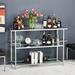 Ebern Designs Hayeslee Home Bar Glass/Metal | 35.6 H x 15 D in | Wayfair 8B778FE026584678A8AC969E7EF04E51