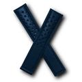 Watchstrapworld TH-CAR20-06-0611-20 mm Navy Blue Sports Perforated Leather Deployment Watch Strap with Blue Stitching Compatible with TAG Heuer Carrera Models Listed Below