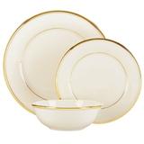 Lenox Eternal 3 Piece Place Setting, Service for 1 Porcelain/Ceramic in White/Yellow | Wayfair 852027