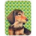 Caroline's Treasures Shamrock Lucky Irish Dachshund St. Patrick's Day Portrait Glass Cutting Board Glass | 0.15 H x 11.25 W x 15.38 D in | Wayfair