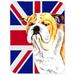Caroline's Treasures Union Jack English Bulldog w/ English British Flag Glass Cutting Board Glass | 0.15 H x 11.25 W x 15.38 D in | Wayfair