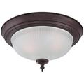 Westinghouse 6344500 Two-Light Indoor Flush Ceiling Fixture Oil Rubbed Bronze Finish with Frosted Swirl Glass 2-Pack