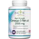 Omega 3 Fish Oil - 360 Soft Gels (4 Months Supply) - 2000mg | High Levels of EPA & DHA | Premium Easy Swallow Omega3 Fish Oils Gel Capsules Made in Britain by Incite Nutrition