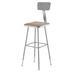 National Public Seating 6300 Series Hardboard Adjustable Industrial/Shop Stool Manufactured Wood/Metal in Brown | 53.5 H x 16 W x 16 D in | Wayfair