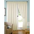John Aird Pair Cream Lined Tape Top Voile Curtains (65" wide x 90" drop)