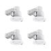 Globe Electric 4 in. White Indoor/Outdoor Recessed Lighting Kit (4-Pack) 90958