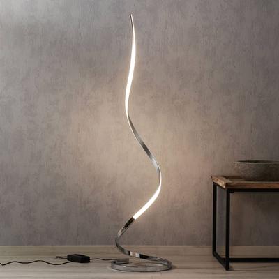 Mantra Iluminación LED Stehlampe Nur, dimmbar, chrom / silber, für Wohn- / Esszimmer, Metall, Modern, LED Stehlampe