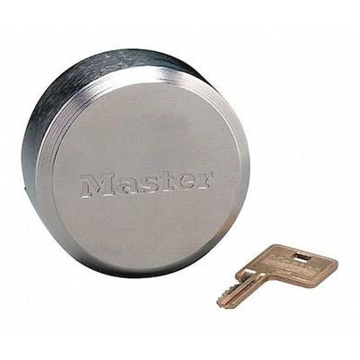 MASTER LOCK 6271 Padlock, Keyed Different, Hidden Shackle, Round Zinc Body,
