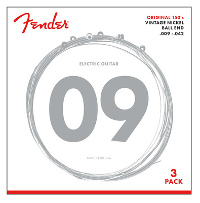 Fender 150L Nickel Ball 9-42 3 Pack