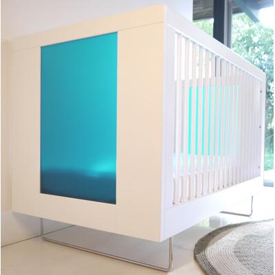 Spot On Square Alto Crib - Aqua Acrylic