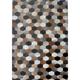 Black/Brown 96 x 0.5 in Area Rug - Modern Rugs Geometric Handmade Brown/Gray/Black Area Rug Leather | 96 W x 0.5 D in | Wayfair M104-810