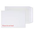 Blake Purely Packaging C4 (A4) 324 x 229 mm Board Back Pocket Peel & Seal Envelopes (3266) White - Pack of 125