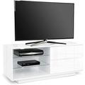 Centurion Gallus High Gloss White with 2-White Drawers & 3-Shelf 26"-55" LED/OLED/LCD TV Cabinet - Fully Assembled