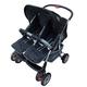 Deluxe Tandem - Twin Pram Black - BambinoWorld