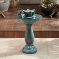 Pleasant Pond 25 1/4" Outdoor Pedestal Frog Fountain