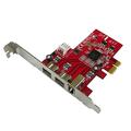 KALEA-INFORMATIQUE PCIe Firewire 400 Ieee1394a and 800 ieee3194b controller card with TI XIO2213 2 + 1 port chipset, professional range