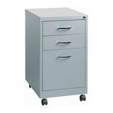 Space Solutions 19 3-Drawer Home Office Mobile Pedestal File Platinum/Silver