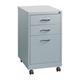 Space Solutions 19 3-Drawer Home Office Mobile Pedestal File Platinum/Silver