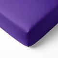 Bacati Mix and Match Solid Crib Fitted Sheet, Purple, 2 Count