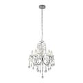 Endon Tabitha 5lt pendant IP44 18W Clear crystal (k9) glass detail & chrome effect plate lampshade