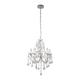 Endon Tabitha 5lt pendant IP44 18W Clear crystal (k9) glass detail & chrome effect plate lampshade