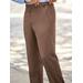 Blair Men's John Blair Signature Adjust-A-Band Relaxed-Fit Gabardine Dress Pants - Brown - 36