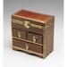 AA Importing Lift Top Leather Wrapped Jewelry Box Leather/Fabric in Brown | 7.25 H x 7 W x 3.75 D in | Wayfair 2773