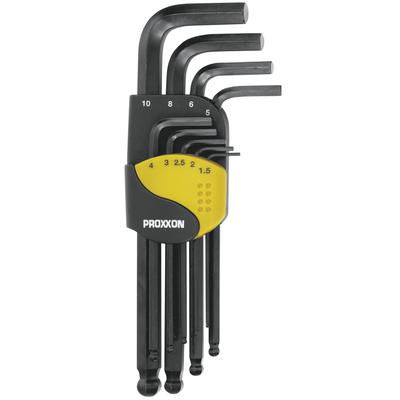 PROXXON Winkelschlüsselsatz für Innensechskant-Schrauben (9-tlg.) Winkelschraubendrehersatz 23946 Image