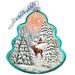 G Debrekht Holiday Splendor Winter Village w/ Moose Tree Scenic Glass Ornament Glass in Brown/Orange/White | 4 H x 3.5 W x 2 D in | Wayfair 762-021